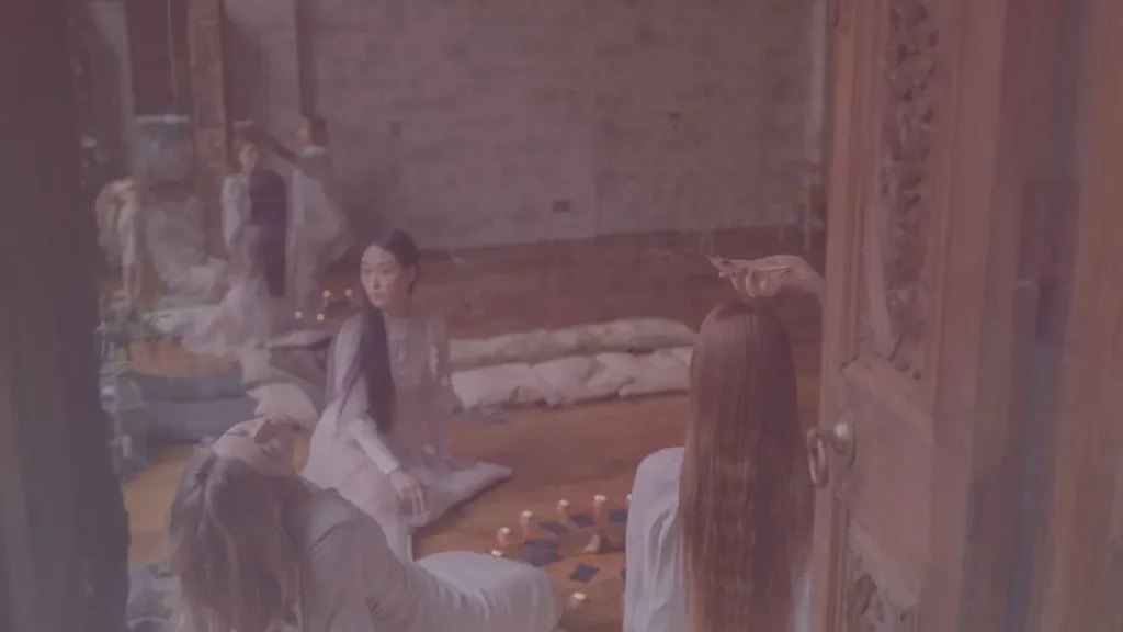 Drei Mädchen trainieren ihre Hellsinne