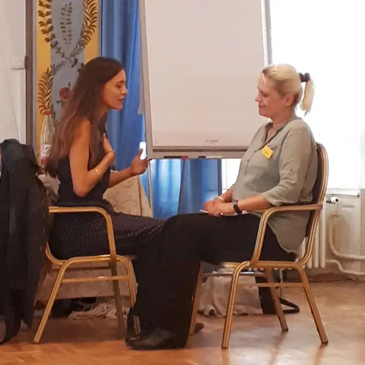 Jacqueline Le Saunier waehrend der persoenlichen