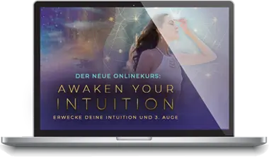 Desktop-Mockup des Online Intuitions Programms "Awaken your Intuition"