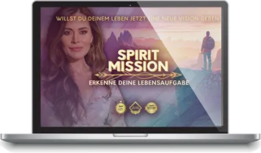 Desktop-Mockup des Online Intuitions Programms "Spirit Mission"
