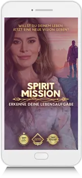 Smartphone-Mockup des Online Intuitions Programms "Spirit Mission"
