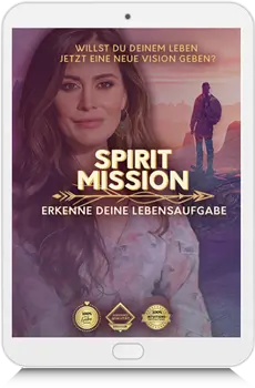 Tablet-Mockup des Online Intuitions Programms "Spirit Mission"
