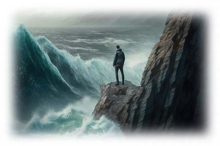 Spirit Mission Onlinekurs: Mann vor Klippe